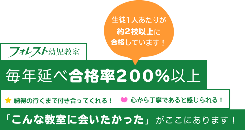 毎年延べ合格率200％以上